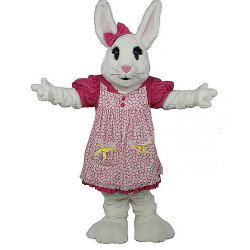 Deluxe Girl Easter Bunny Mascot Costume 664