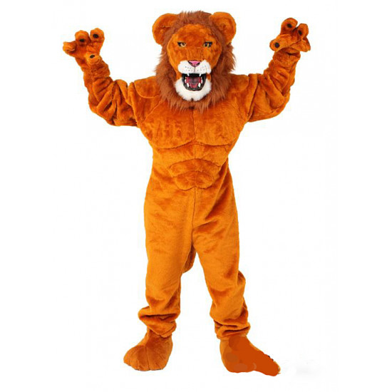 Lion Power Real Cat Orange Mascot Costume #703