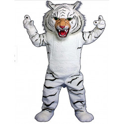 White Super Tiger Mascot Costume 98W