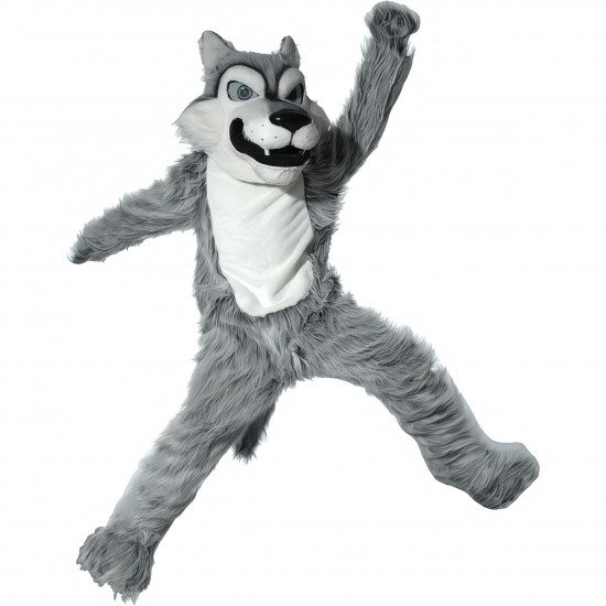 Grey Wolf Mascot Costume 45147