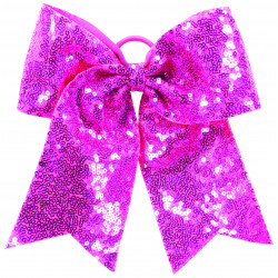 Pink Sequin Big Cheerleading Hair Bow 6702