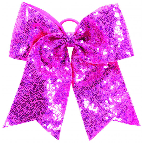 Pink Sequin Big Cheerleading Hair Bow 6702