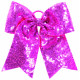 Pink Sequin Big Cheerleading Hair Bow 6702