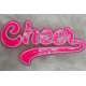 Large Cursive Cheer Sequin and Felt Iron-On Patch