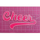 Large Cursive Cheer Sequin and Felt Iron-On Patch