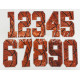 Sequin Basketball Numbers Patch - Large