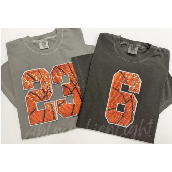 Sequin Basketball Numbers Patch - Large