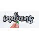Team Mascot Cursive Sequin Iron On Patch-Small 
