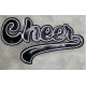 Large Cursive Cheer Sequin and Felt Iron-On Patch