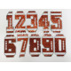 Sequin Football Numbers Patch - Large