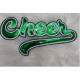 Large Cursive Cheer Sequin and Felt Iron-On Patch