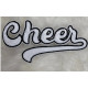 Large Cursive Cheer Sequin and Felt Iron-On Patch