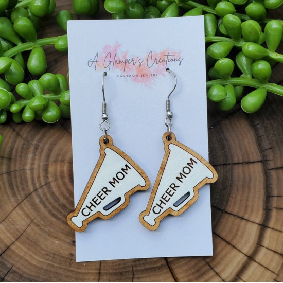 Cheer Mom Megaphone Earrings