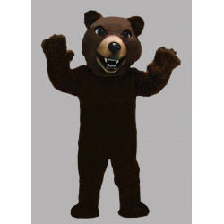Happy Brown Grizzly Mascot Costume 21032