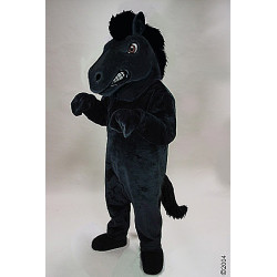 Fierce Black Stallion Horse Mascot Costume 47171