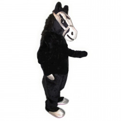 Black Horse w/Collar & Harness Mascot Costume 1533A