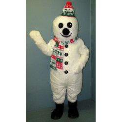 Smiling Snowman with Hat and Scarf Mascot Costume 2702A-Z 