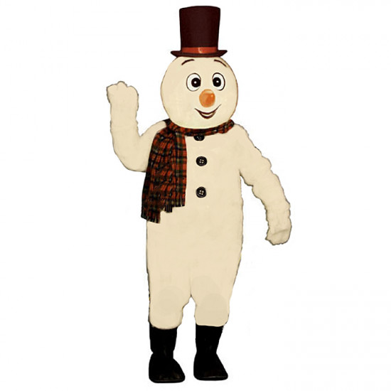 Cross Eyed Snowman w/ Hat & Scarf Mascot Costume 2708A-Z