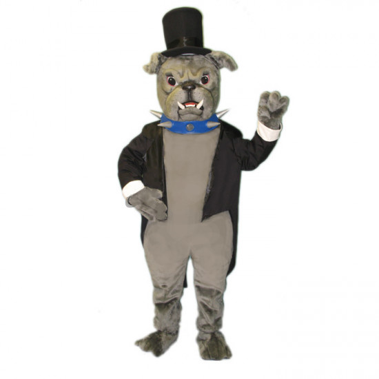 Baron Bulldog w Hat Tailcoat and Collar Mascot Costume 3530A