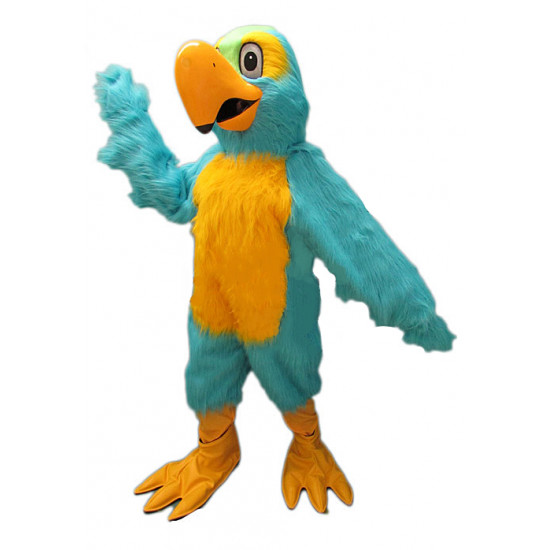 Turquoise Parrot Mascot Costume 455T