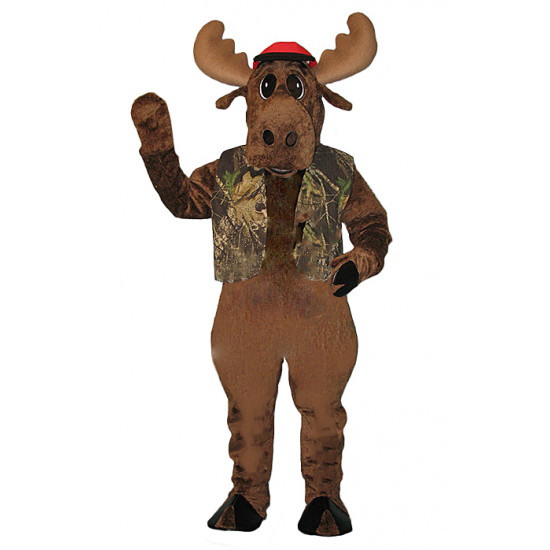 Milton Moose with Hunting Vest and Hat Mascot Costume 3113A-Z