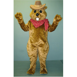 Western Beaver With Hat and Neckerchief Mascot Costume 2815A-Z