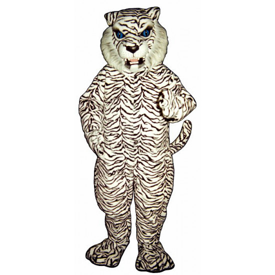 Blue Eyed White Tiger Mascot Costume #550-Z 