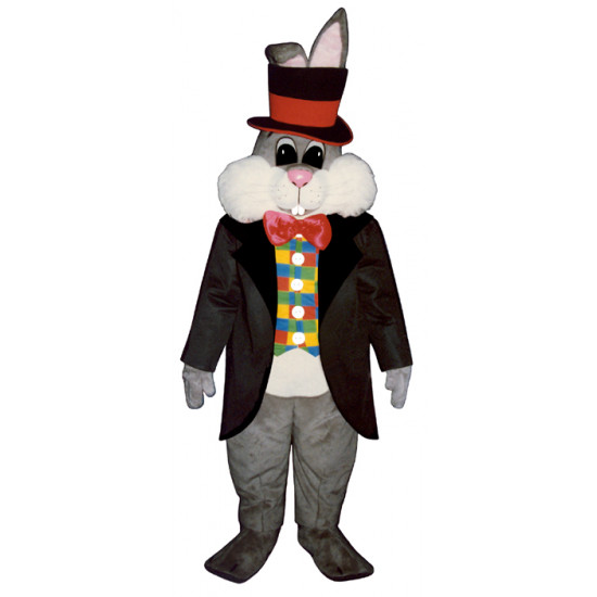 BUNNY IN JACKET AND HAT MASCOT COSTUME 1110DD-Z