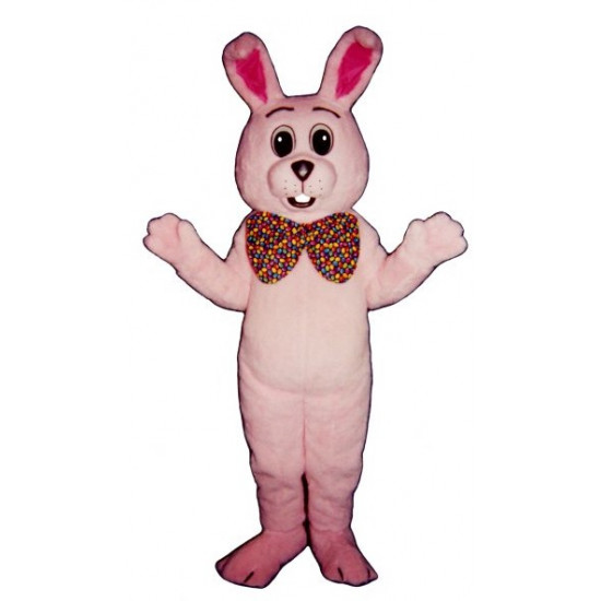 Pink Bunny w/ Bow Tie Mascot Costume #1112PA-Z 