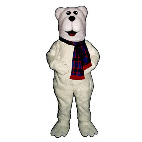 Arctic Polar Bear with Scarf Mascot Costume #216WA-Z 