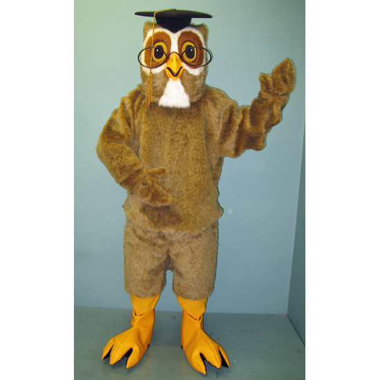 Professor Owl w Glasses Mascot Costume 2210A-Z
