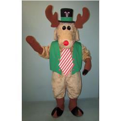 Peppermint Moose w/ Lite-up Nose & Hat Mascot Costume #3106A-Z 
