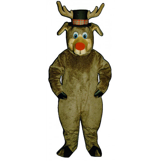 Roscoe Reindeer With Hat Mascot Costume #3110HA-Z 