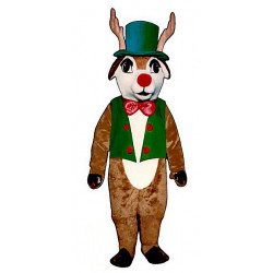 Yuletide Deer w/ Vest, Hat & Bowtie Mascot Costume #3115A-Z 
