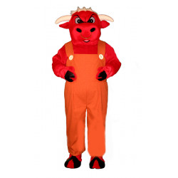 Angry Bull w/ Overalls Mascot Costume #709A-Z 