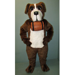 St. Bernard Dog with Barrel Mascot Costume #807A-Z 
