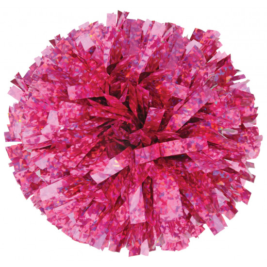 Holographic Crystal Pink Streamers Pom Poms HS-S 