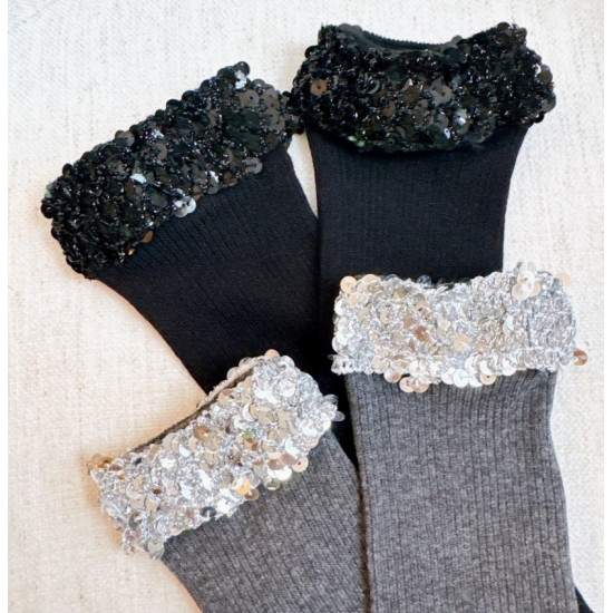 Sequin Chic Shine Top Cheerleading Socks 
