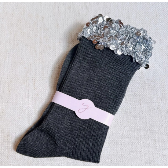 Sequin Chic Shine Top Cheerleading Socks 