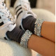 Sequin Chic Shine Top Cheerleading Socks 