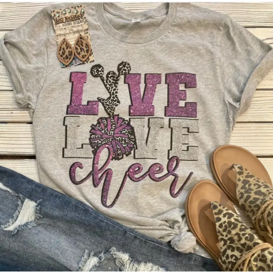 Live Love Cheer Tee Camp Tee Shirt