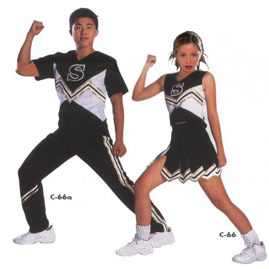 Custom Cheerleading Uniform Shell C-66 Skirt C-66