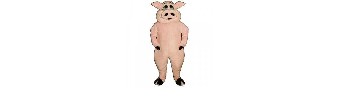 Cows and Pig Mascot Costumes