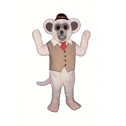Marty Mouse With Vest And Hat Mascot Costume #1805MA-Z 