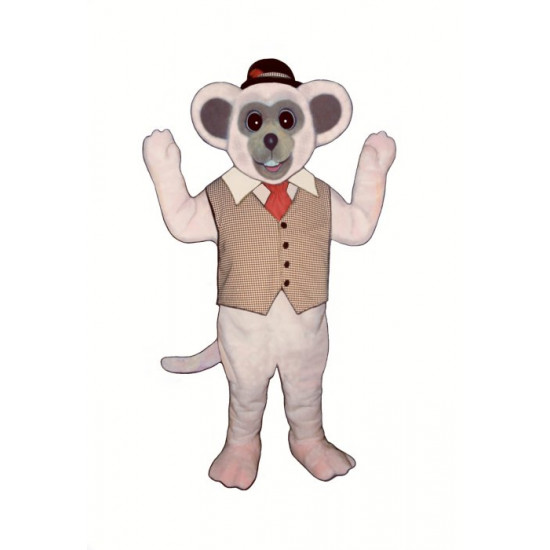 Marty Mouse With Vest And Hat Mascot Costume #1805MA-Z 