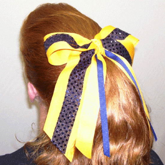 LB400 - Large Bow Sequin Plain w/ Streamers  