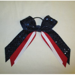 SB1000GGSR - Small Bow with Full Sequin, Grosgrain Streamers 