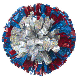 HMSH-CMO - Two Colors Out, One Color In Holographic CHEERLEADER POM POMS