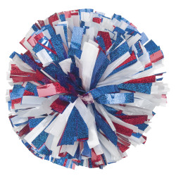 HMSH-M3 - Three Color Mixed Holographic CHEERLEADING POM POMS