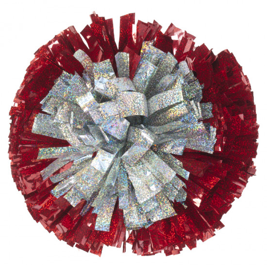 HMSH-T - Two Color Target Holographic CHEERLEADING POMS